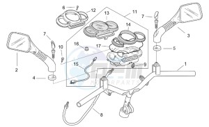 SR 50 H2O (ie+carb.) 03-12 drawing Handlebar - Dashboard