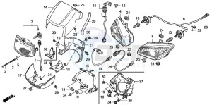 TRX500FA FOURTRAX FOREMAN drawing HEADLIGHT (TRX500FA5/6/7/8)