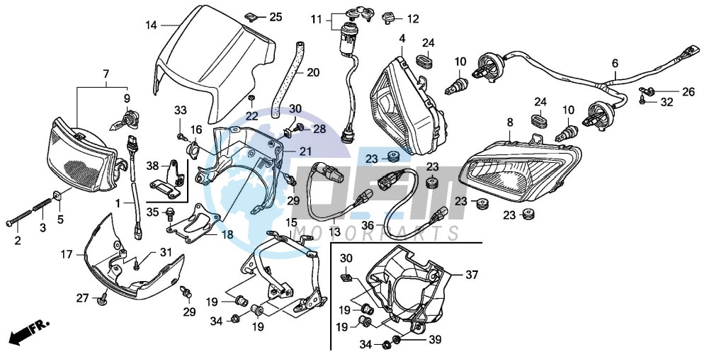 HEADLIGHT (TRX500FA5/6/7/8)