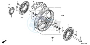 CBR600FAC drawing FRONT WHEEL