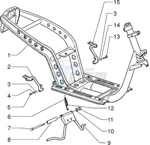 Skipper 150 drawing Chassis - Central stand