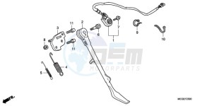 VT750C9 Europe Direct - (ED / MK) drawing SIDE STAND