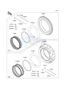 VN 900 D[VULCAN 900 CLASSIC LT] (6F-9F) D7F drawing TIRES