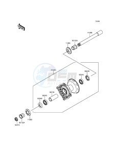 KX250F KX250ZGF EU drawing Front Hub