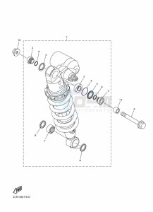 YZF-R1 (BX4D) drawing REAR SUSPENSION