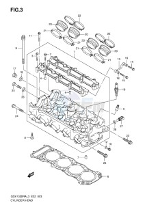 GSX1300R drawing CYLINDER HEAD