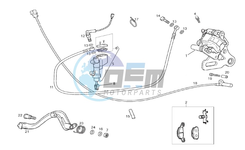 Rear brake system