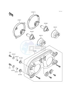 ZX 750 J [NINJA ZX-7] (J1-J2) [NINJA ZX-7] drawing HEAD LAMP