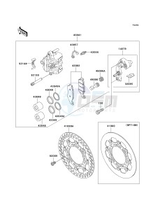 KX 125 L (L4) drawing FRONT BRAKE