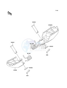 KX85 / KX85 II KX85B7F EU drawing Footrests