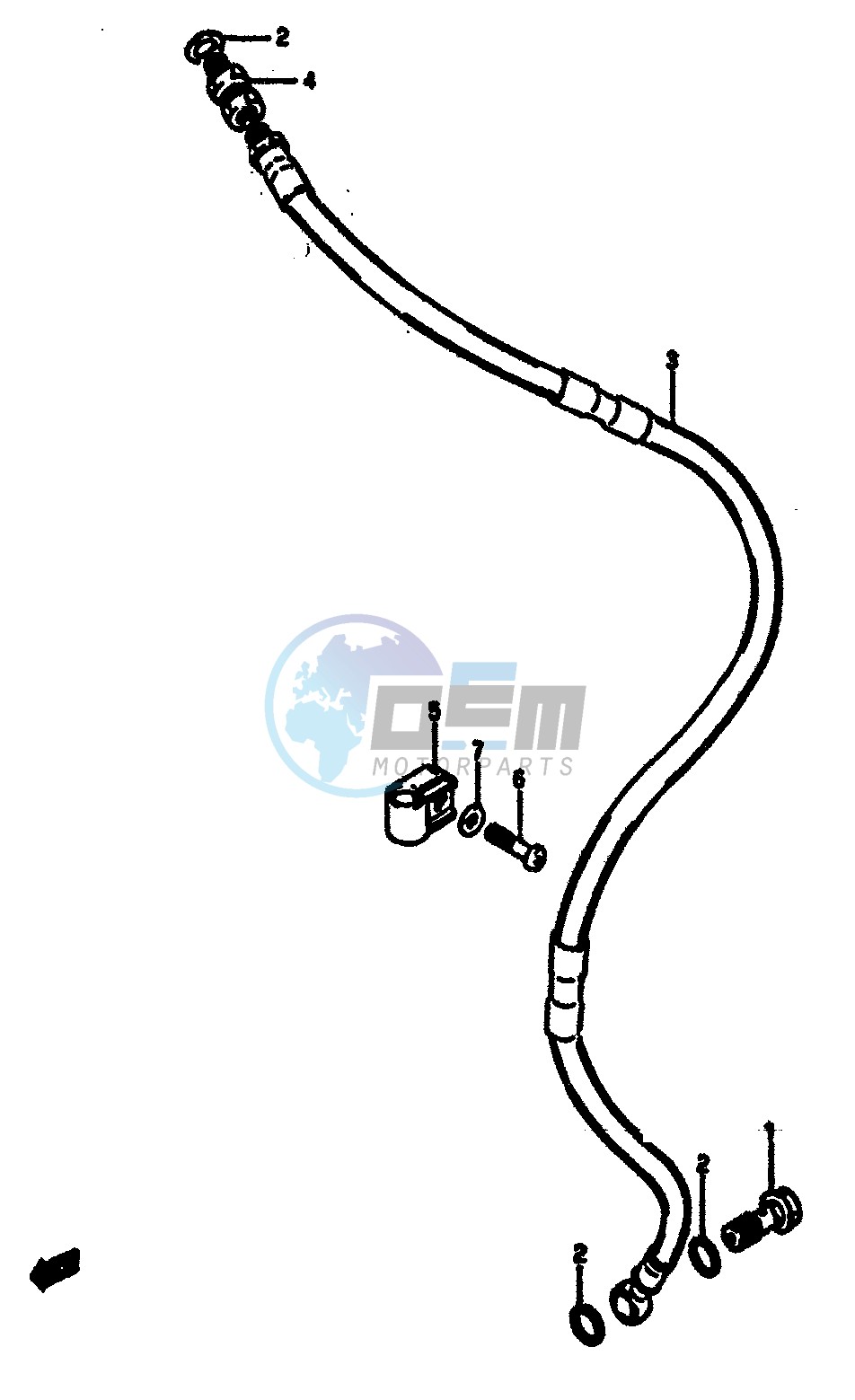 FRONT BRAKE HOSE (MODEL F)