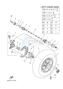 YFM700FWBD YFM70KPSJ KODIAK 700 EPS SPECIAL EDITION (B32D) drawing FRONT WHEEL