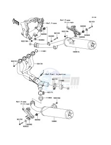 ZZR1400_ABS ZX1400DBF FR GB XX (EU ME A(FRICA) drawing Muffler(s)