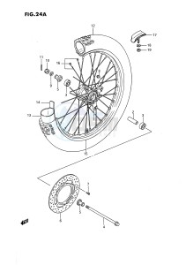 RM80 (E24) drawing FRONT WHEEL (MODEL L M N P R S)