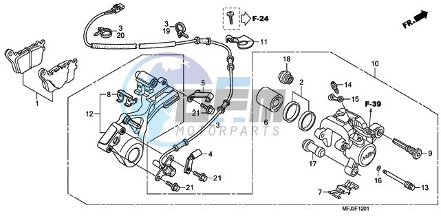 REAR BRAKE CALIPER (CBR600RA)