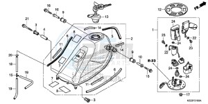 CRF250LD CRF250L UK - (E) drawing FUEL TANK