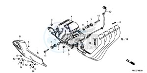 CB650FAJ CB650F 2ED drawing EXHAUST MUFFLER