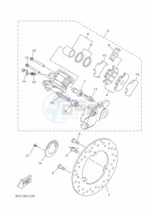 MT-125 MTN125-A (B6G2) drawing REAR BRAKE CALIPER