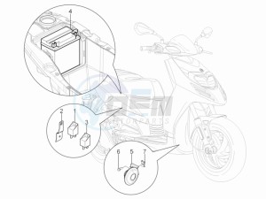 Typhoon 125 4t 2v e3 (USA) USA drawing Remote control switches - Battery - Horn