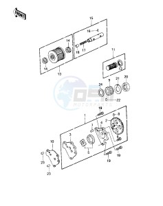 KZ 250 D [KZ250] (D1) [KZ250] drawing OIL PUMP_OIL FILTER -- 80 D1- -