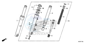 SH125DSE SH125DS UK - (E) drawing FRONT FORK