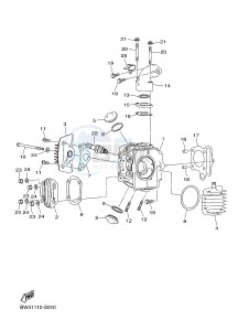 YFZ50 (BW43) drawing CYLINDER HEAD