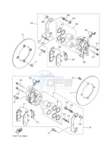 YXM700E YXM70VPXH VIKING EPS (B42F) drawing FRONT BRAKE CALIPER