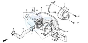 CBR600F drawing WATER PUMP