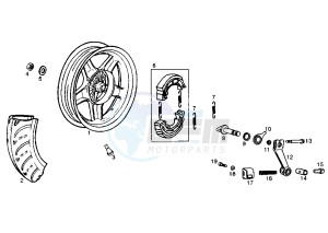 ATLANTIS LC - 50 cc drawing REAR WHEEL