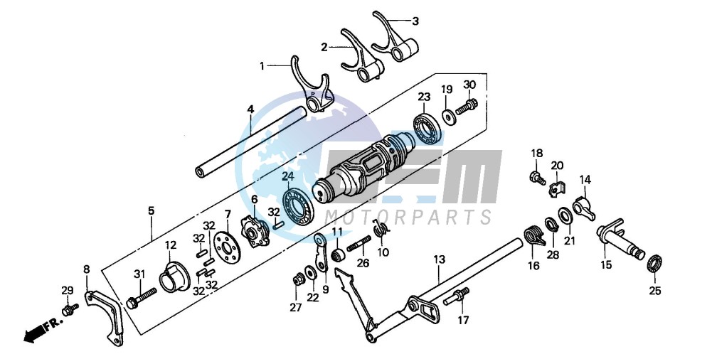 SHIFT DRUM/SHIFT FORK