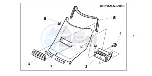 ST1100 drawing WIND SHIELD KIT