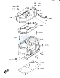 JF 650 B [TS] (B1-B2) [TS] drawing CYLINDER HEAD_CYLINDER