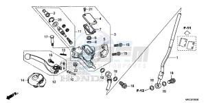 CRF450R Europe Direct - (ED) drawing FRONT BRAKE MASTER CYLINDER