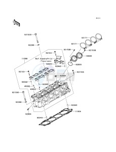 ZX 1400 A [NINJA ZX-14] (A6F-A7FA) A7F drawing CYLINDER HEAD