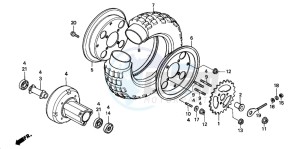 Z50J drawing REAR WHEEL (Z50JN/JP/JT)