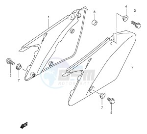 RM250 (E3-E28) drawing FRAME COVER (MODEL K1)