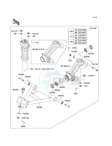 KAF 620 H [MULE 3010 4X4 HARDWOODS GREEN HD] (H6F-H8F) H6F drawing FRONT SUSPENSION