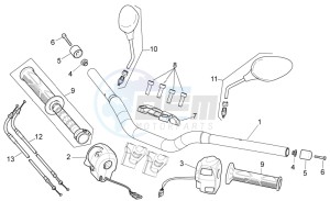 Shiver 750 GT drawing Handlebar - Controls