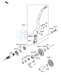 RM-Z250 (E19) drawing KICKSTARTER MECHANISM