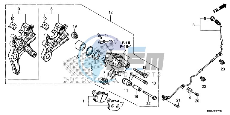 REAR BRAKE CALIPER