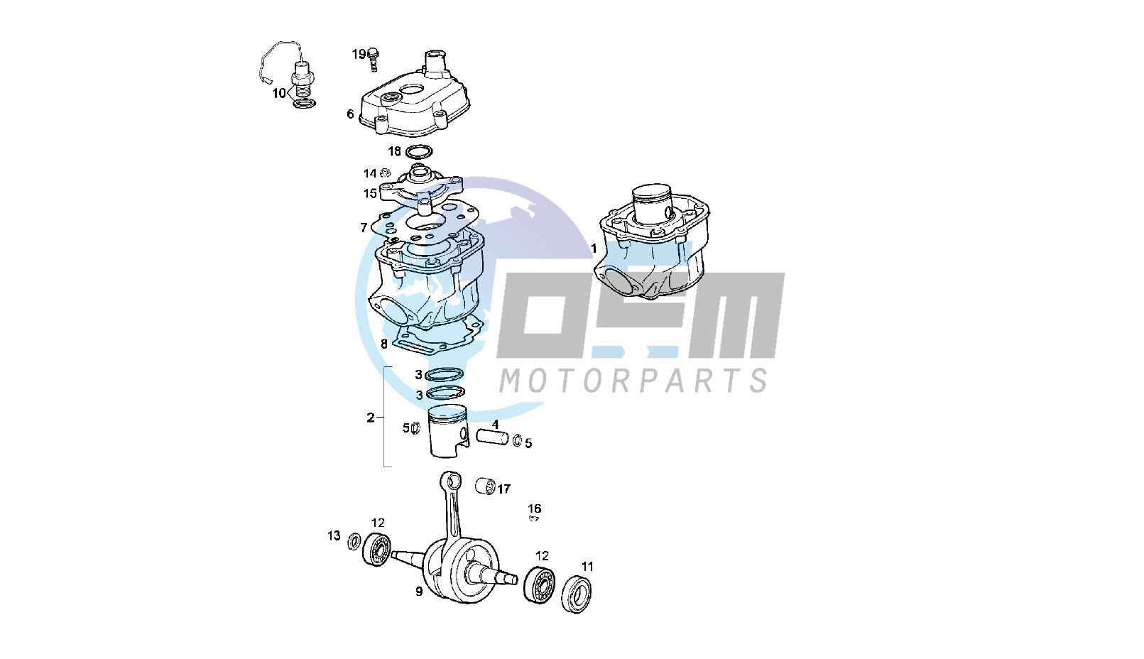 CRANKSHAFT - CYLINDER - CYLINDER HEAD