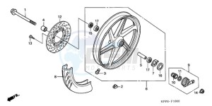 CBR125RWA Australia - (U / WH) drawing FRONT WHEEL