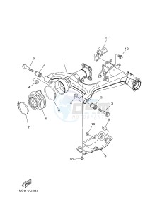 YFM350FWA YFM35FGB GRIZZLY 350 4WD (1NS3 1NS3 1NS4) drawing REAR ARM