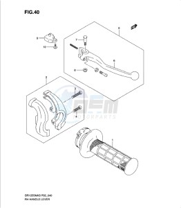 DR125SML0 drawing RIGHT HANDLE LEVER