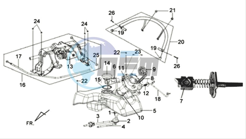 GAS TANK -  PETROL VALVE