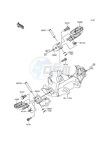 KLX450R KLX450AHF EU drawing Footrests