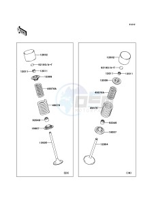 KLX250 KLX250SDF XX (EU ME A(FRICA) drawing Valve(s)