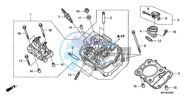 FRONT CYLINDER HEAD