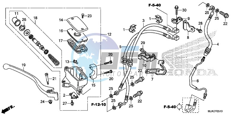 FRONT BRAKE MASTER CYLINDER (VT750CS)