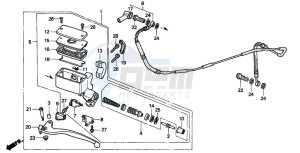 GL1500SE GOLDWING SE drawing CLUTCH MASTER CYLINDER